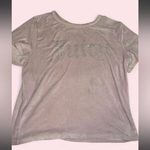 Juicy Couture Light Pink Rhinestone Pj Sweatshirt